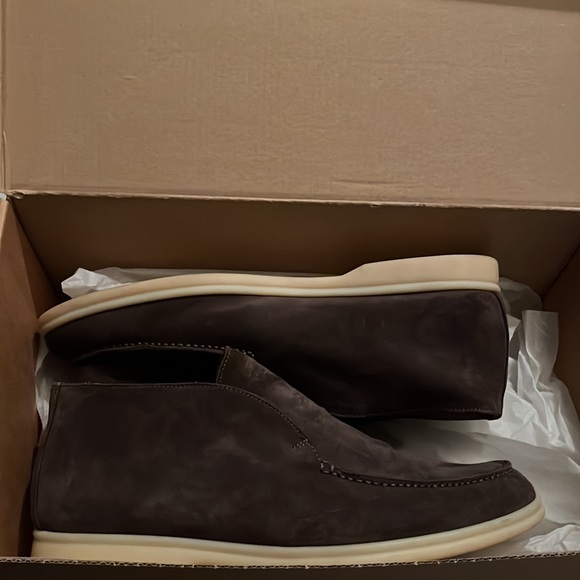 Loro Piana Men’s Open Walk Ankle Boot in Warm Gray size 40.5 - Picture 7 of 12